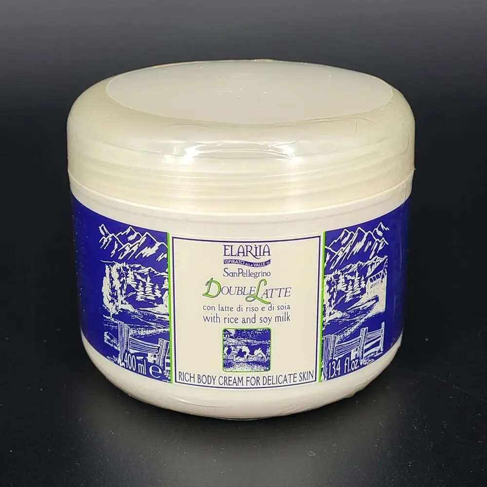 Elariia Double Latte Rice & Soy Milk Rich Body Cream 13.4 oz NEW Sealed